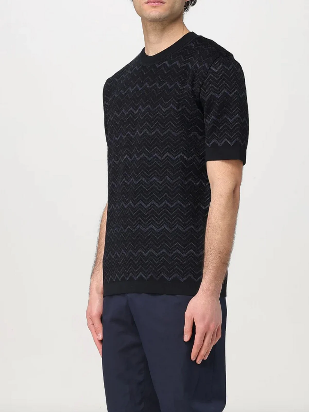 MISSONI T-shirt Uomo  US25SL03-BK0040 S91NF BLK/BLUE TONES - Image 6