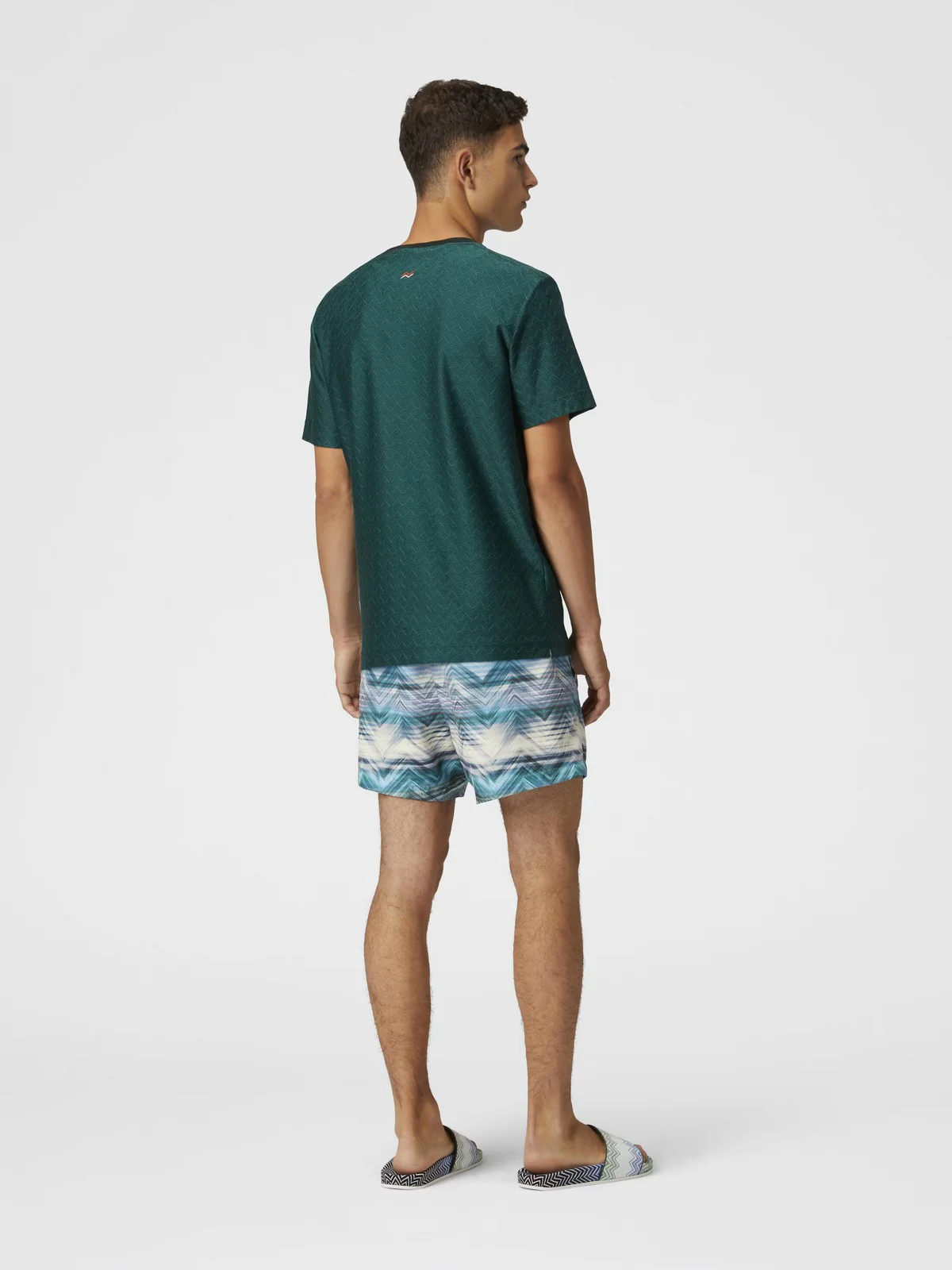 MISSONI T-shirt Uomo  US25SL09-BJ00LJ S6147 Verde - Image 3