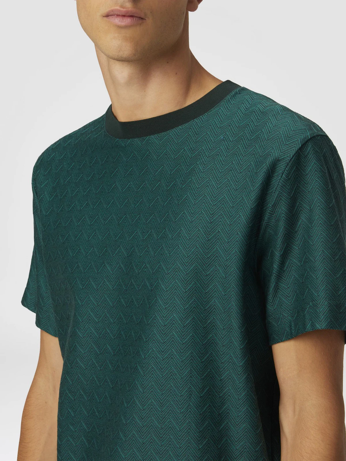 MISSONI T-shirt Uomo  US25SL09-BJ00LJ S6147 Verde - Image 5