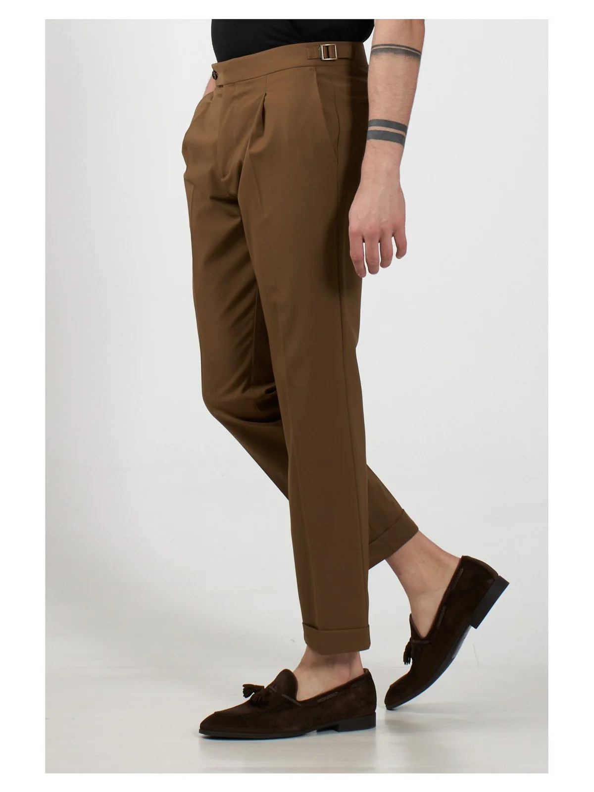MONTECORE Pantalone Uomo S06MUP800-185 28 Marrone - Image 5