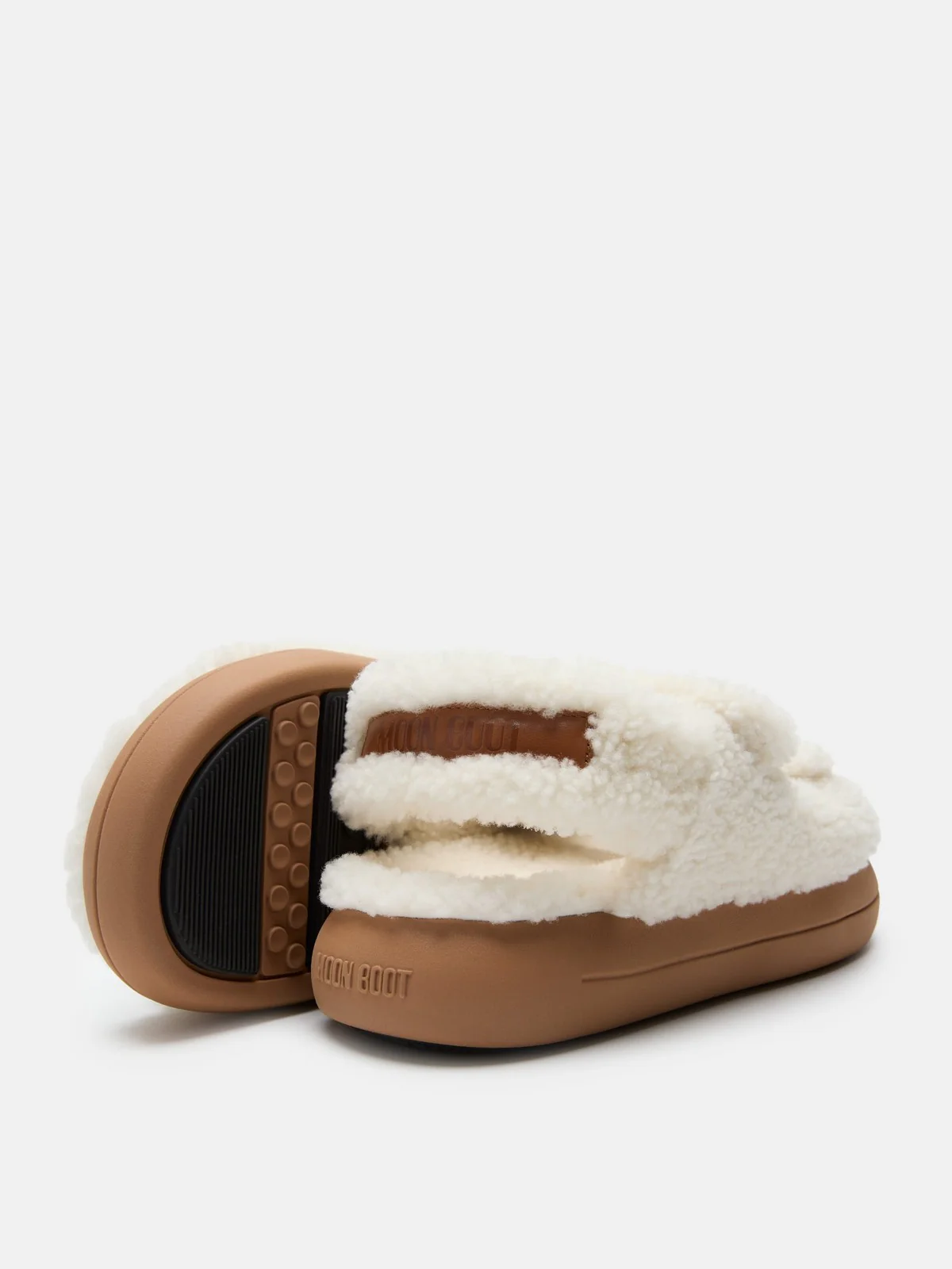 MOON BOOT Sandalo Donna MB SHEARLING SANDAL 80D2420020-H017 ICE - Image 3
