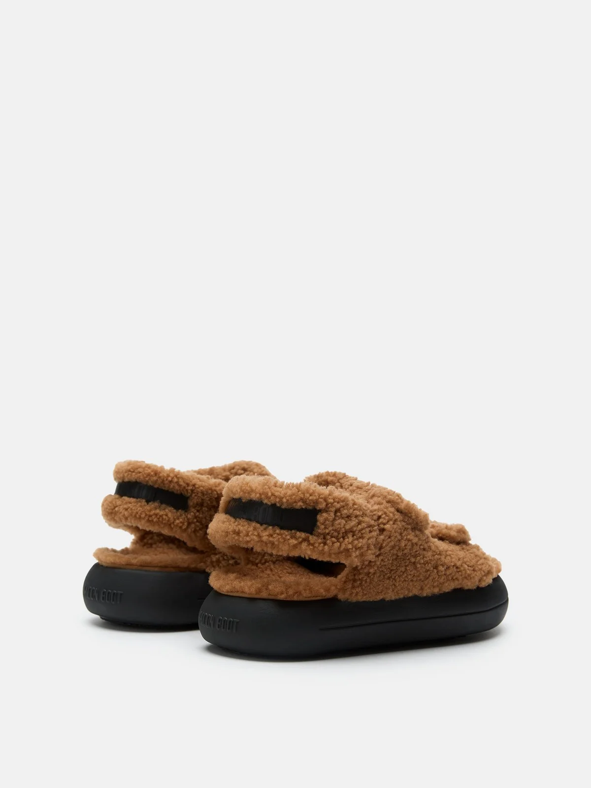 MOON BOOT Sandalo Donna MB SHEARLING SANDAL 80D2420020-M008 COGNAC - Image 4