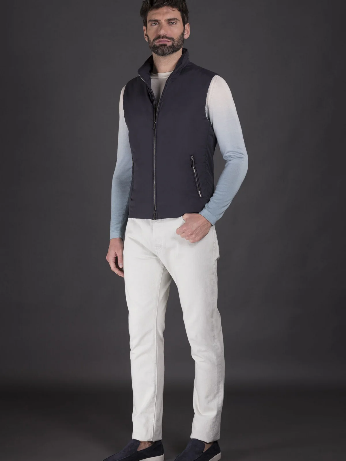 MOORER Gilet Uomo SENIO-SKT MOUGI200322 TEPA034 U0497 NAVY - Image 5