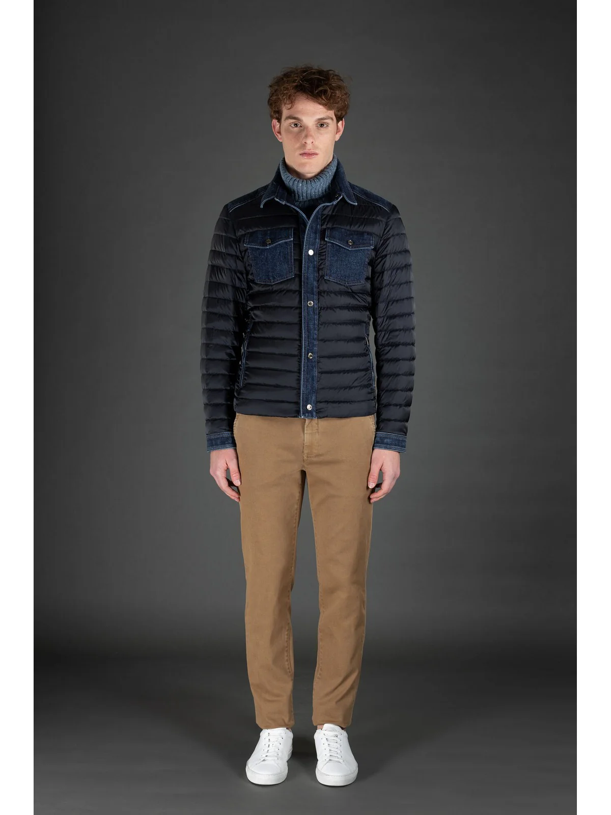 MOORER Giubbino Uomo CRESPI-1045 MOUGI100087 U0498 Blu - Image 3