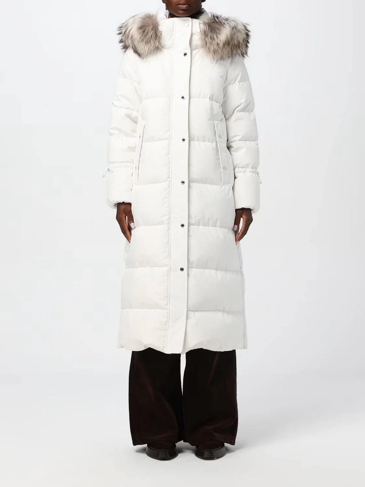 MOORER Piumino Donna BREUIL-FUR-STP MODGI100744  U0111 Bianco - Image 4