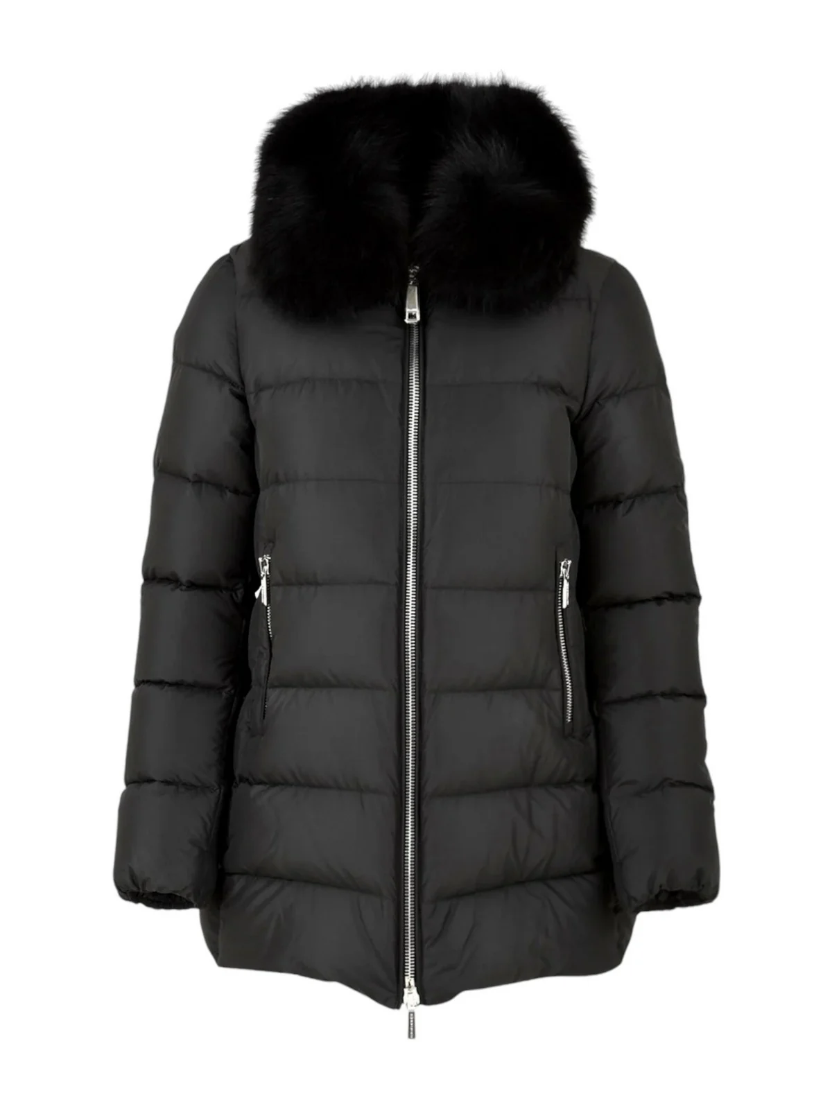 MOORER Piumino Donna DORADO-FUR-LS9 MODGI300004 U0001 Nero