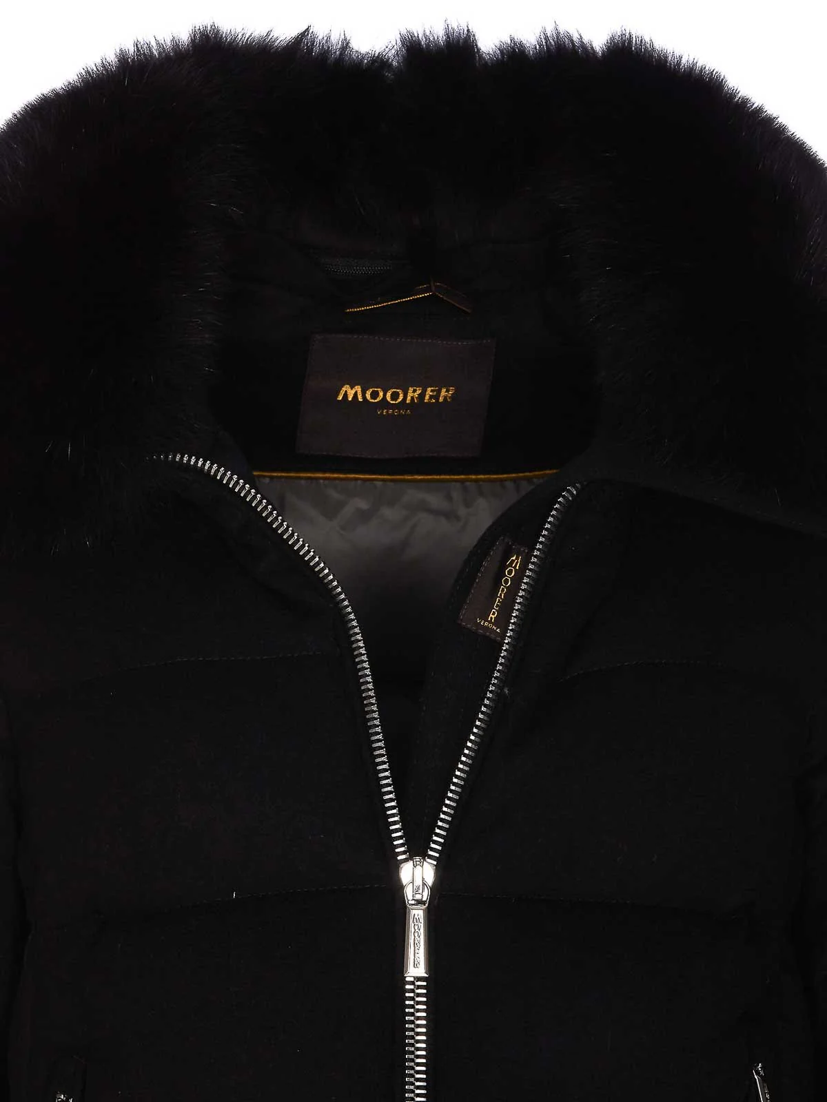 MOORER Piumino Donna DORADO-FUR-LS9 MODGI300004 U0001 Nero - Image 2