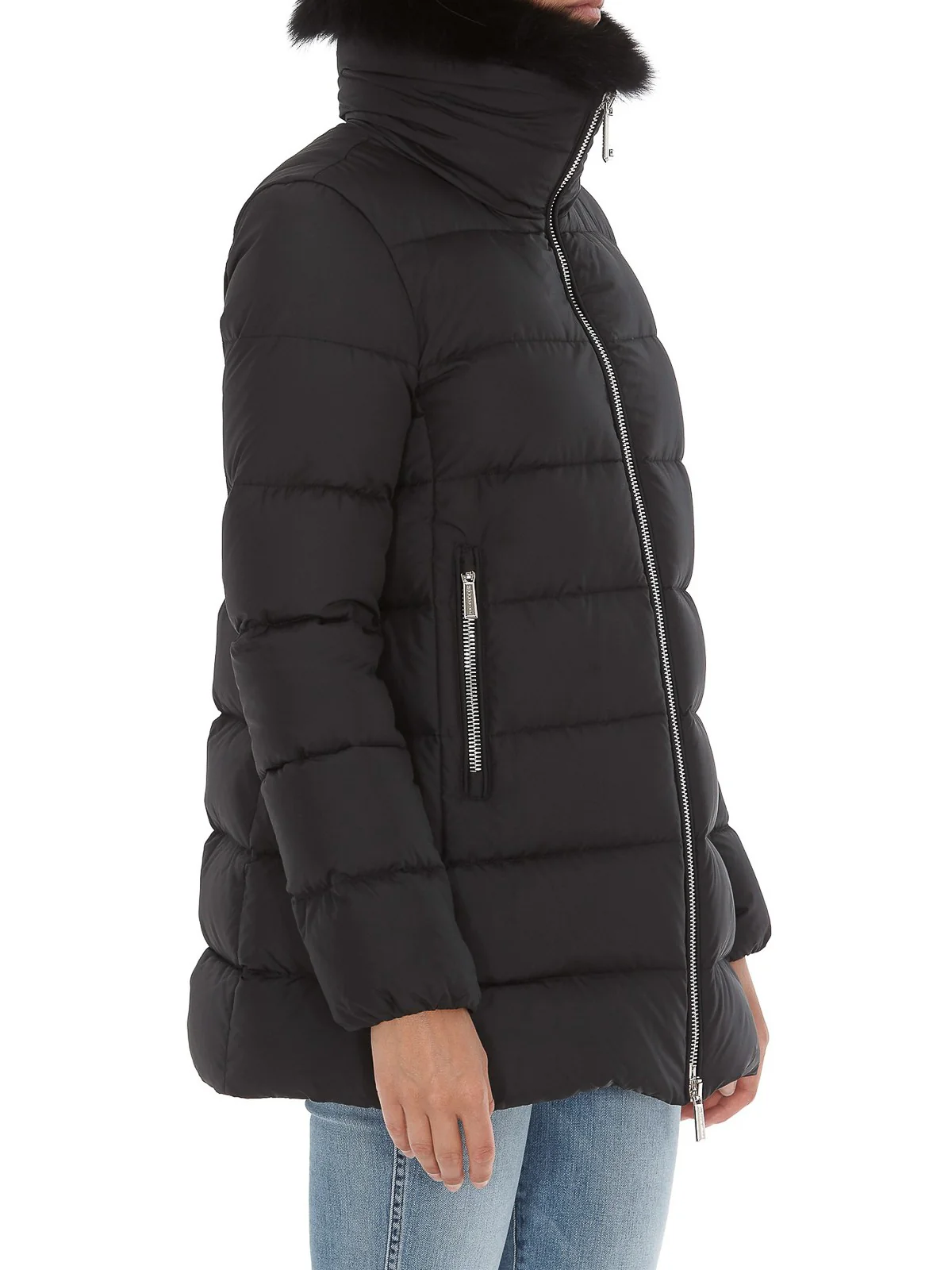 MOORER Piumino Donna DORADO-FUR-LS9 MODGI300004 U0001 Nero - Image 5