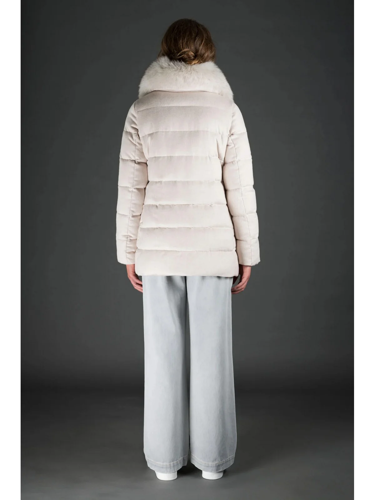 MOORER Piumino Donna DORADO-FUR-LS9 MODGI300004  U0215 Bianco - Image 3
