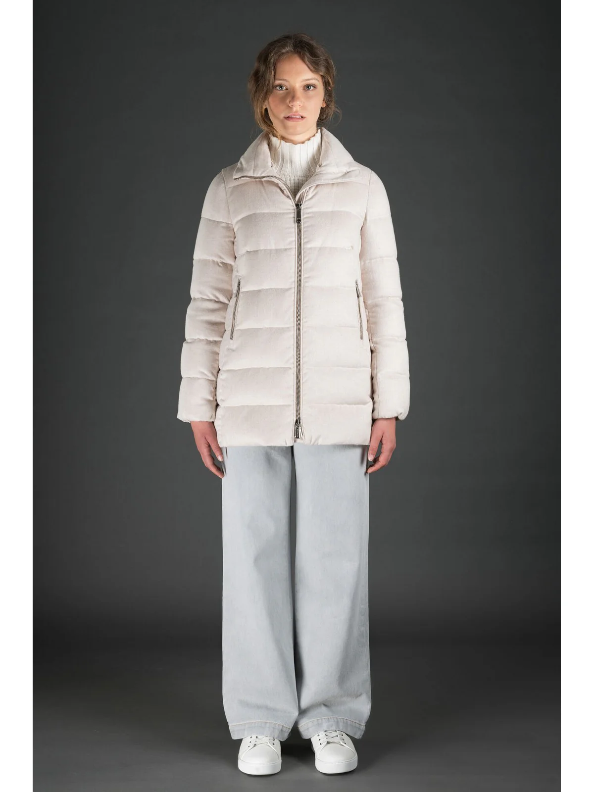 MOORER Piumino Donna DORADO-FUR-LS9 MODGI300004  U0215 Bianco - Image 6