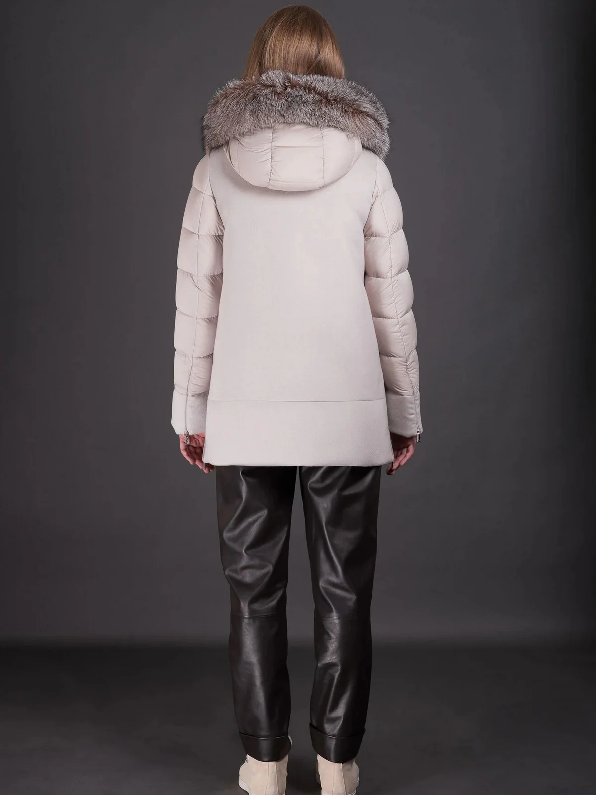 MOORER Piumino Donna Fresia-le MODGI300007 TEPA209 U0105 MARMO - Image 10