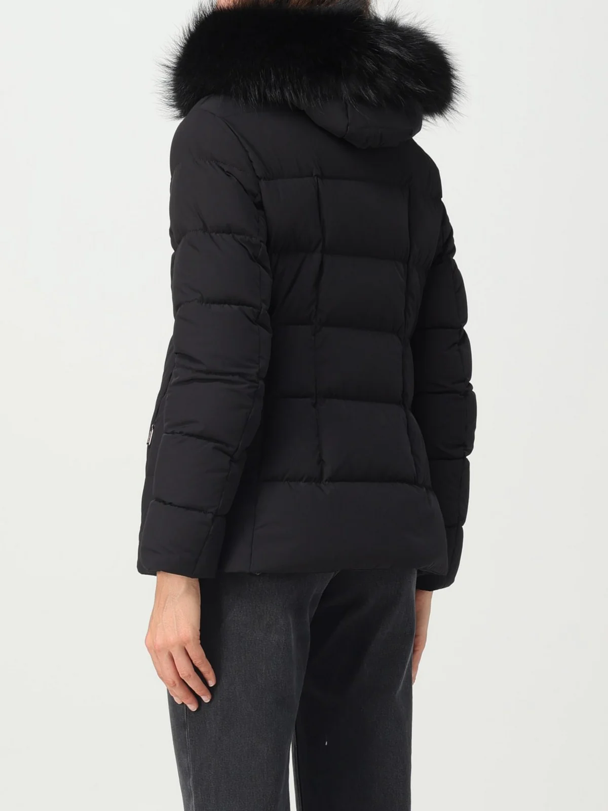 MOORER Piumino Donna Kilie-fur-kn MODGI100891 U0001 Nero - Image 2