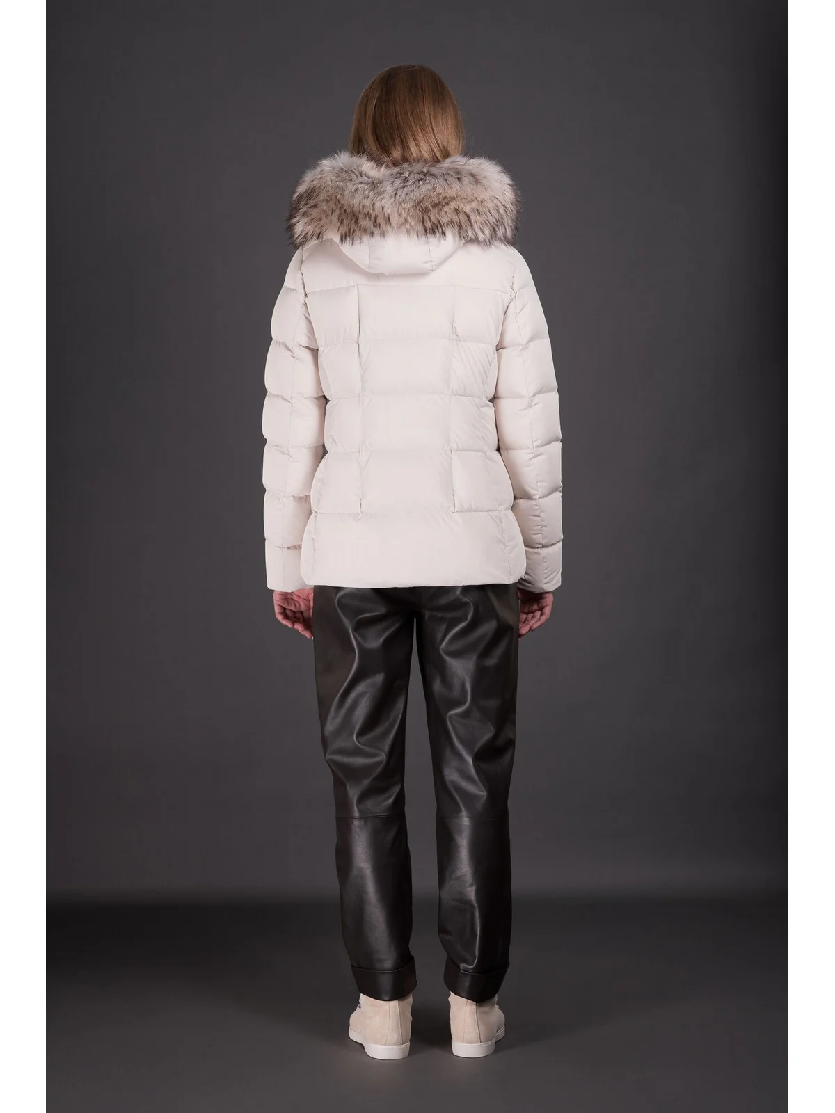 MOORER Piumino Donna Kilie-fur-kn MODGI100891 U0119 Avorio - Image 3