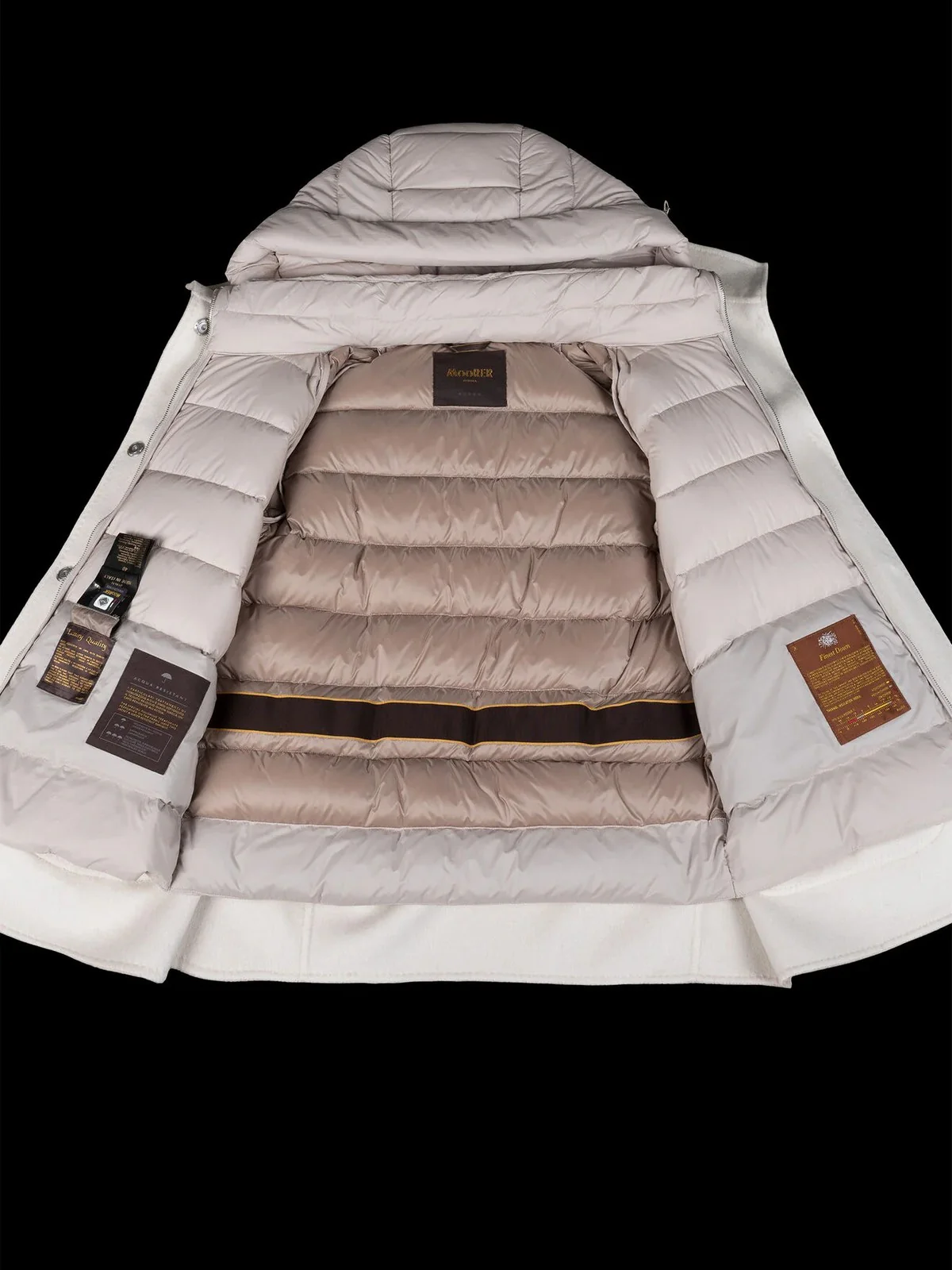 MOORER Piumino Donna NATISHA-CWB MODGI100980 TEPAG25 SABBIA/ANGORA - Image 3