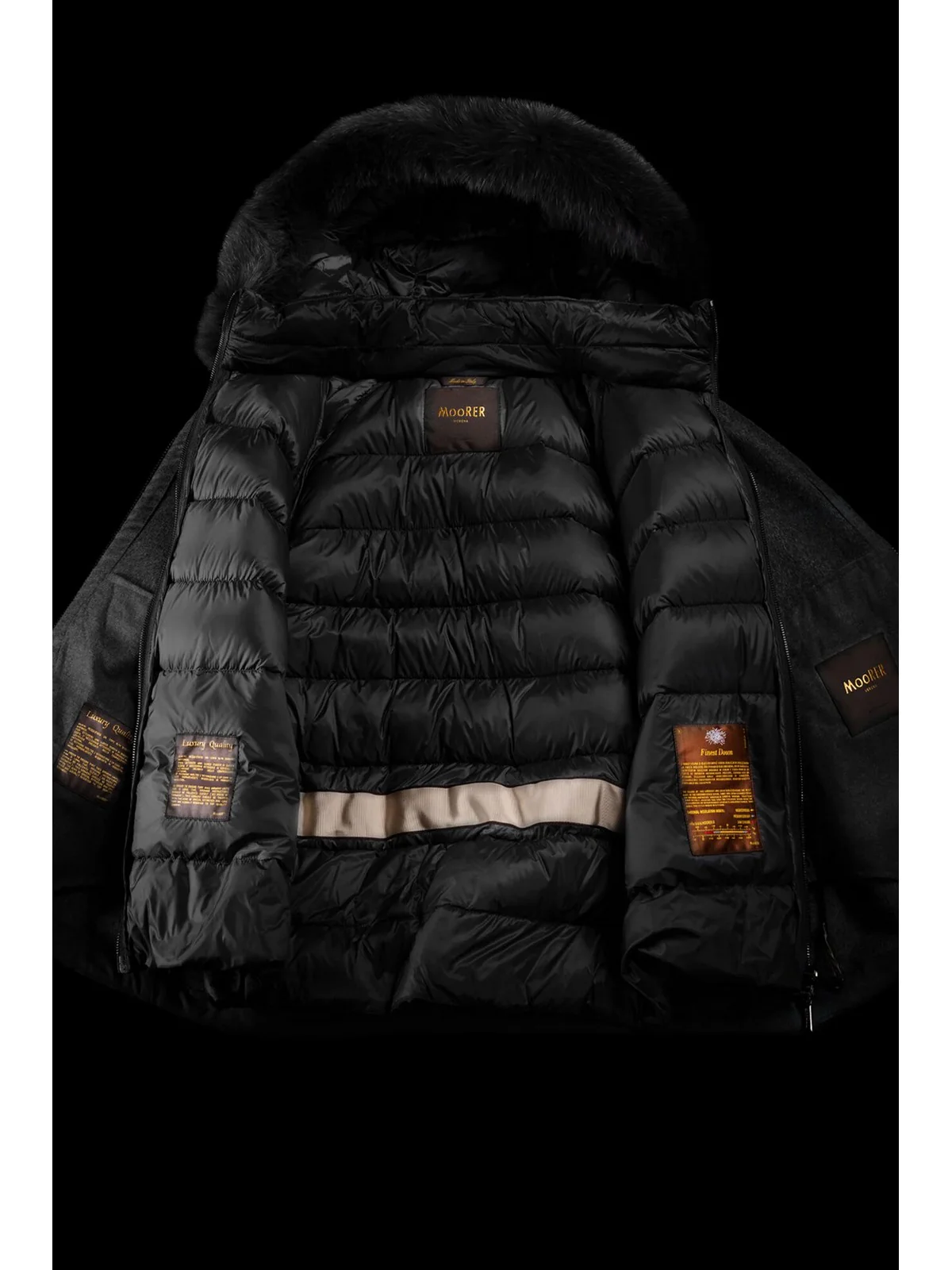 MOORER Piumino Donna PEGASO-CWR MODGI300009 TEPA348 U0001 NERO - Image 2