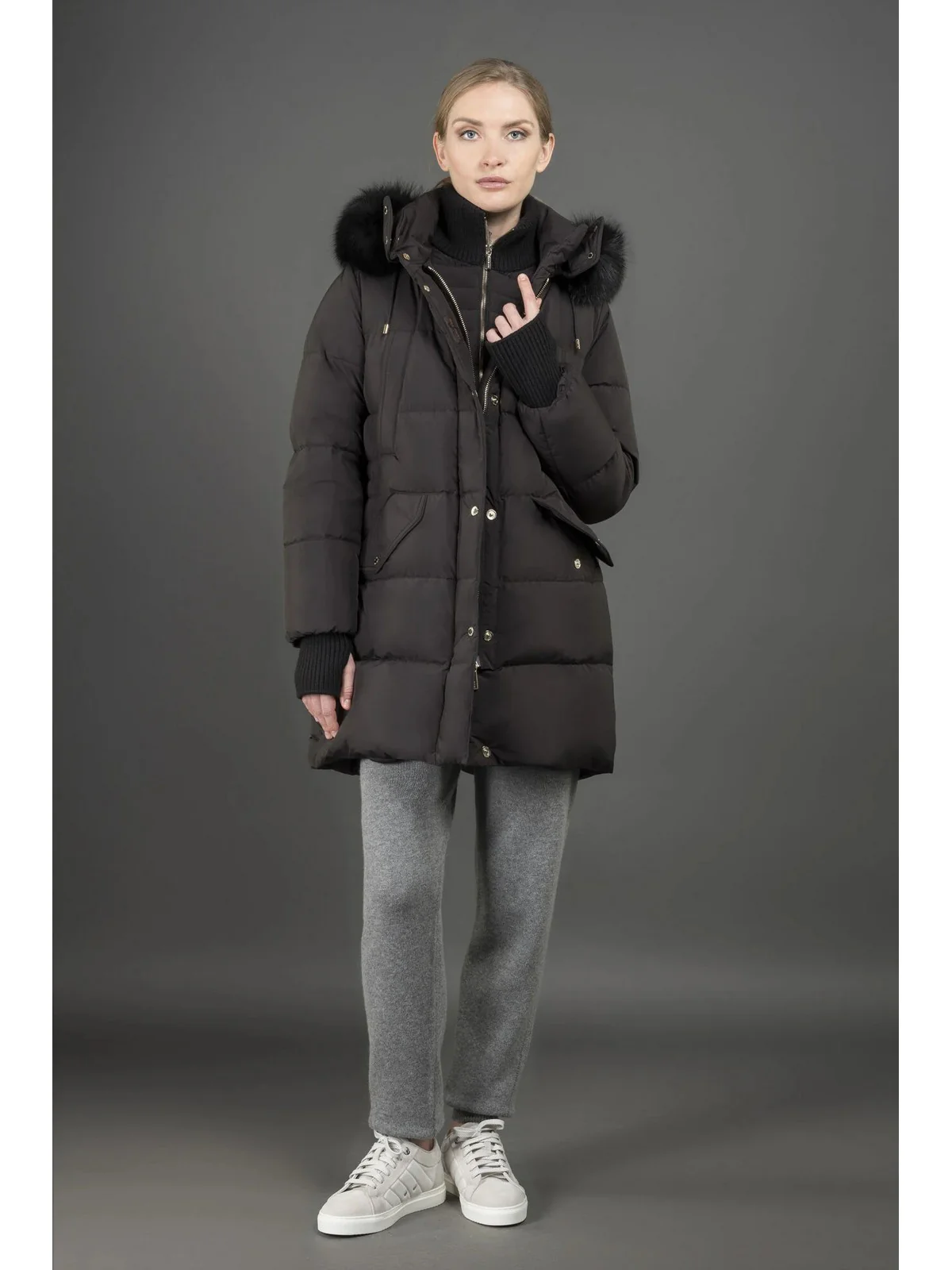 MOORER Piumino Donna Talassa-stp MODGI300008 TEPA023 U0001 NERO - Image 3