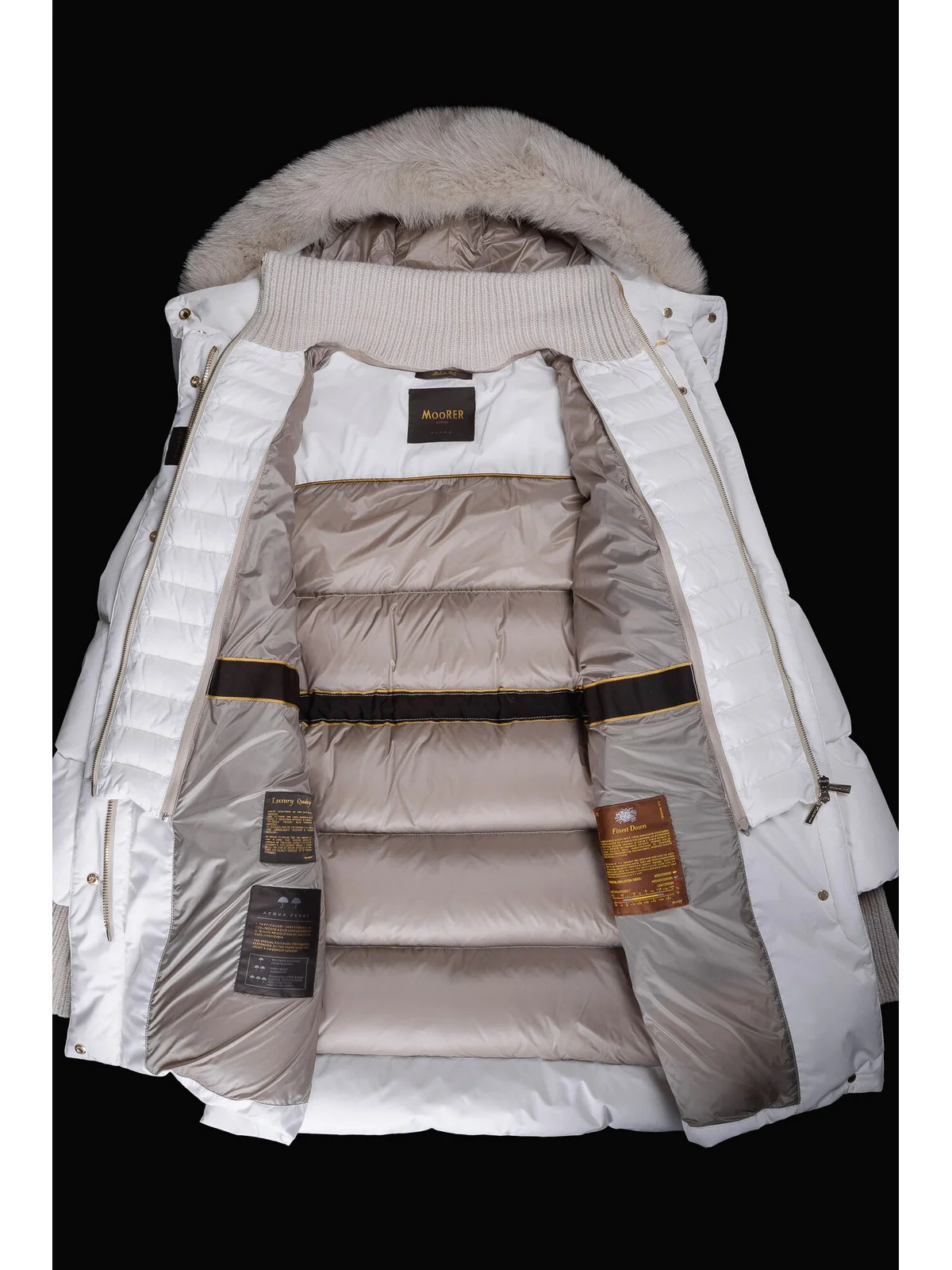 MOORER Piumino Donna Talassa-stp MODGI300008 TEPA023 U0111 Bianco - Image 4