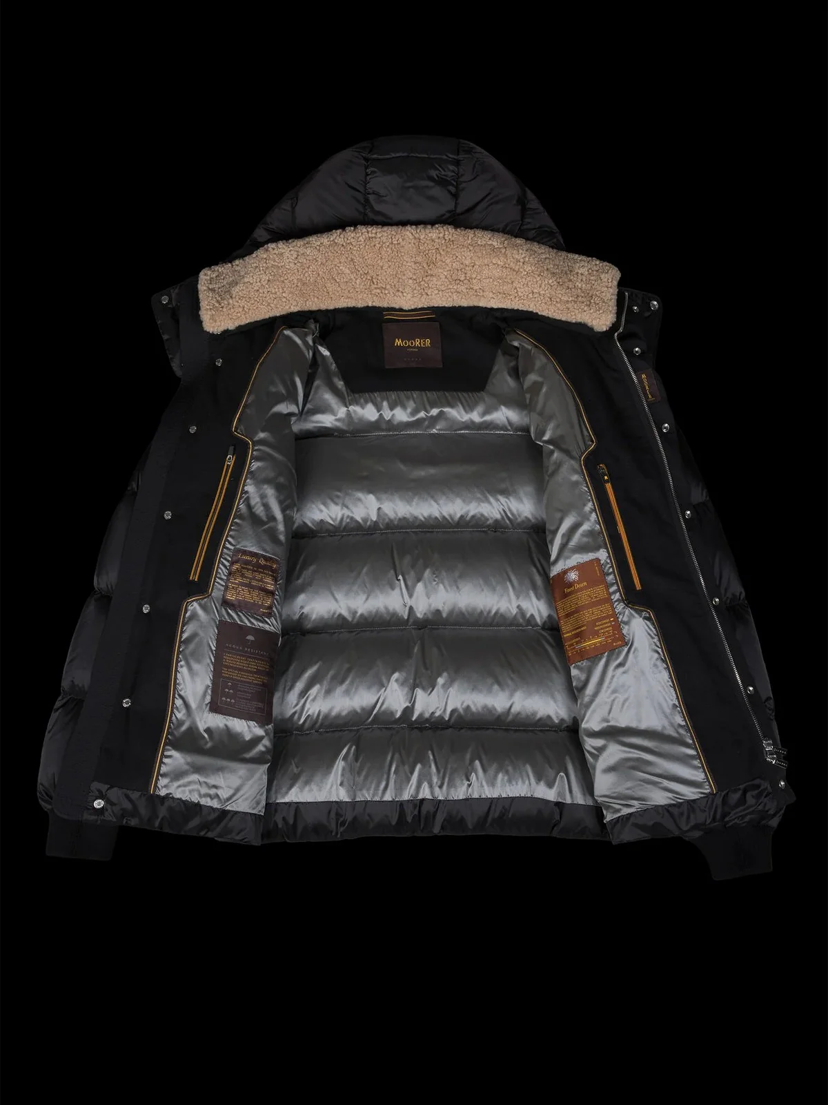 MOORER Piumino Uomo JAKE-SHK MOUBO100161 TEPA206 U0005 NERO/NERO - Image 2
