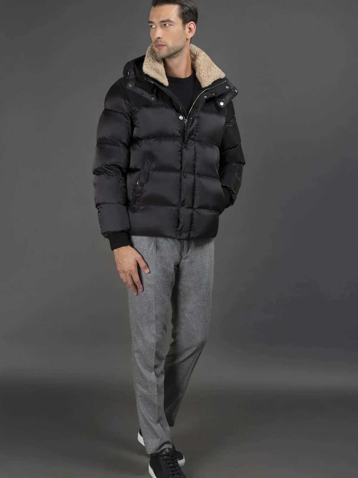 MOORER Piumino Uomo JAKE-SHK MOUBO100161 TEPA206 U0005 NERO/NERO - Image 4