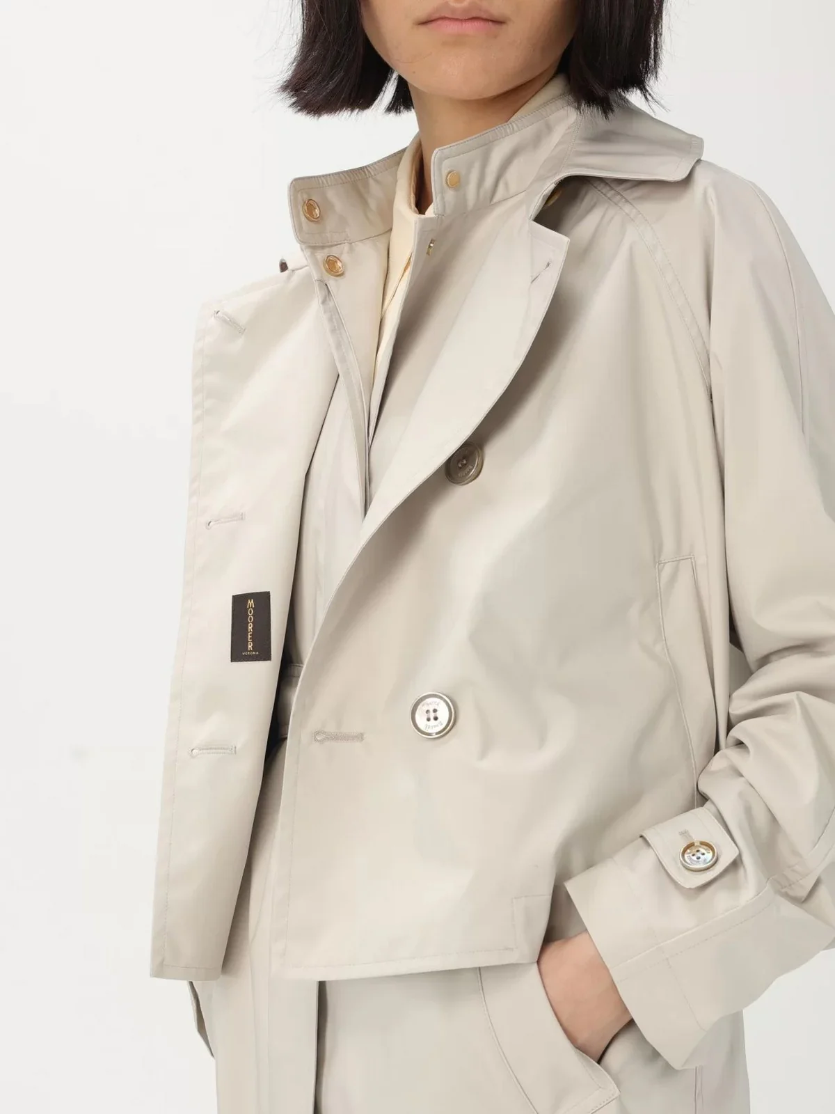 MOORER Trench Donna SALYA-ST2 MODSP100127 TEPAN06 Beige - Image 5