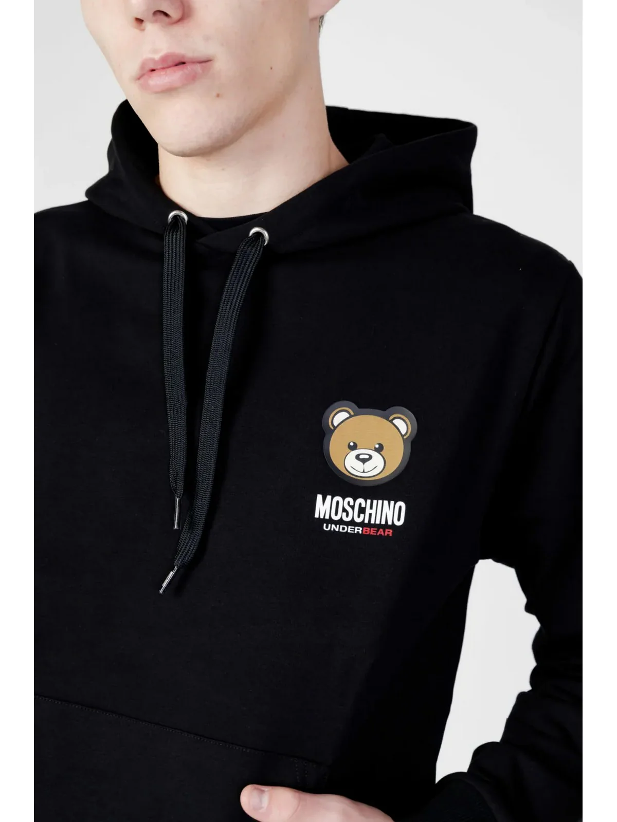 MOSCHINO UNDERWEAR Felpa Uomo  232V1A1790 4413 555 Nero - Image 4