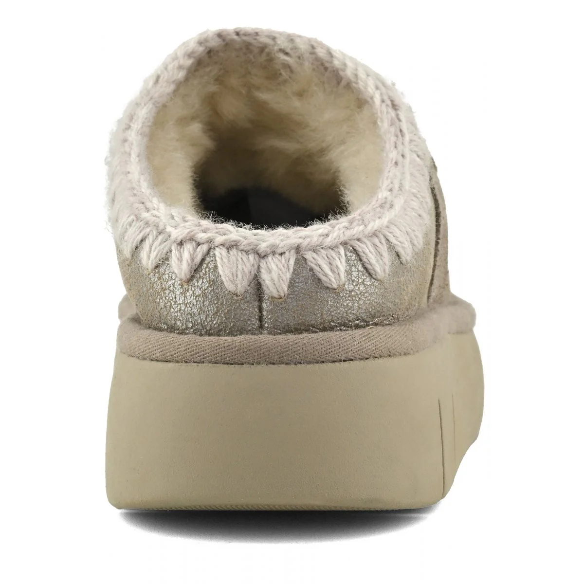 MOU Ciabatta Donna Bounce clog special leather - MU.FW531001B STME Stone Metalic - Image 6