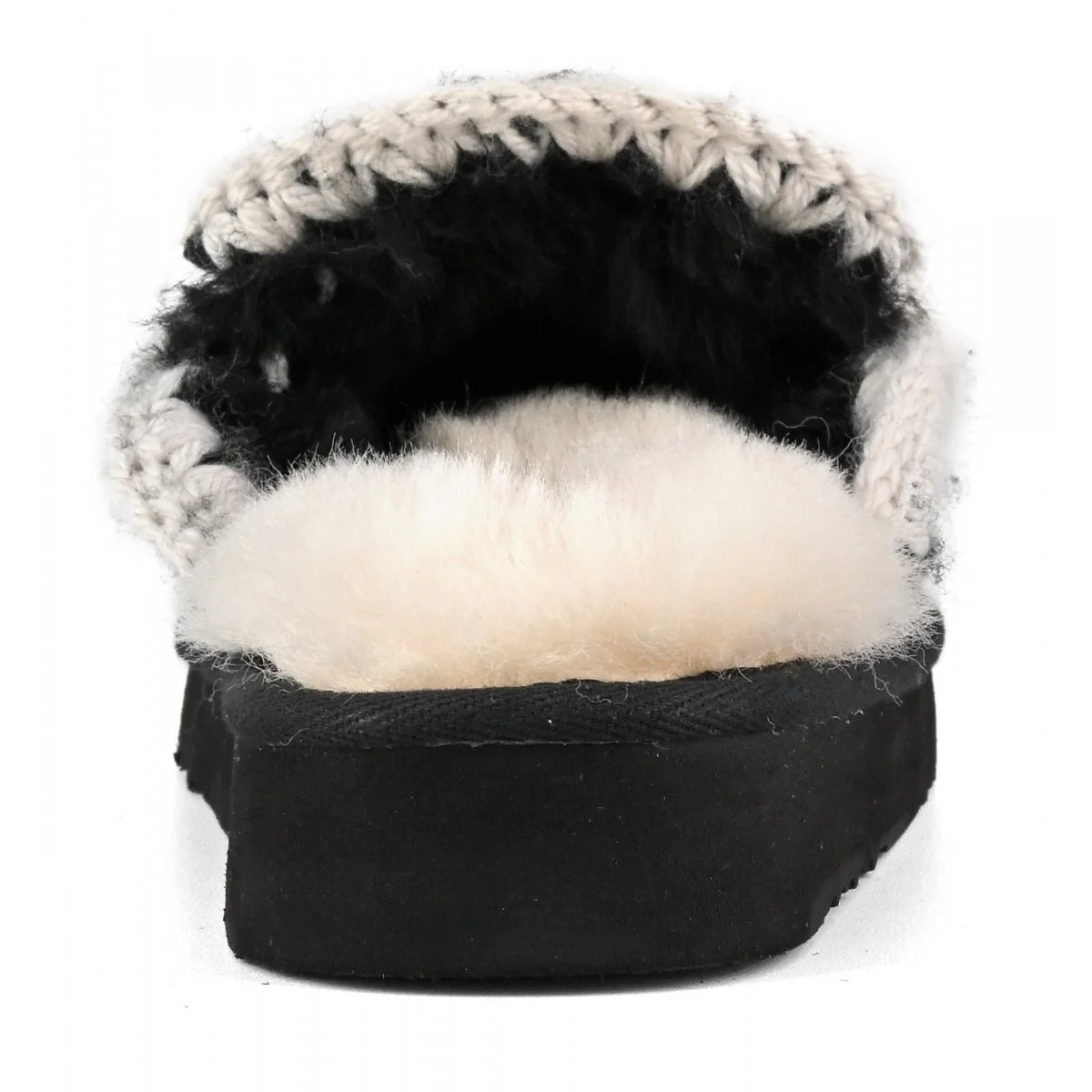 MOU Ciabatta Donna Eskimo slipper MU.FW101125A BKWHI BLACK/WHITE - Image 5