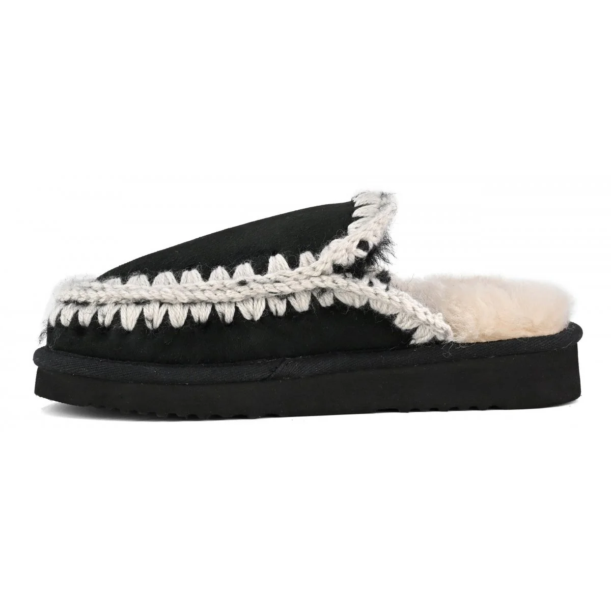 MOU Ciabatta Donna Eskimo slipper MU.FW101125A BKWHI BLACK/WHITE - Image 6