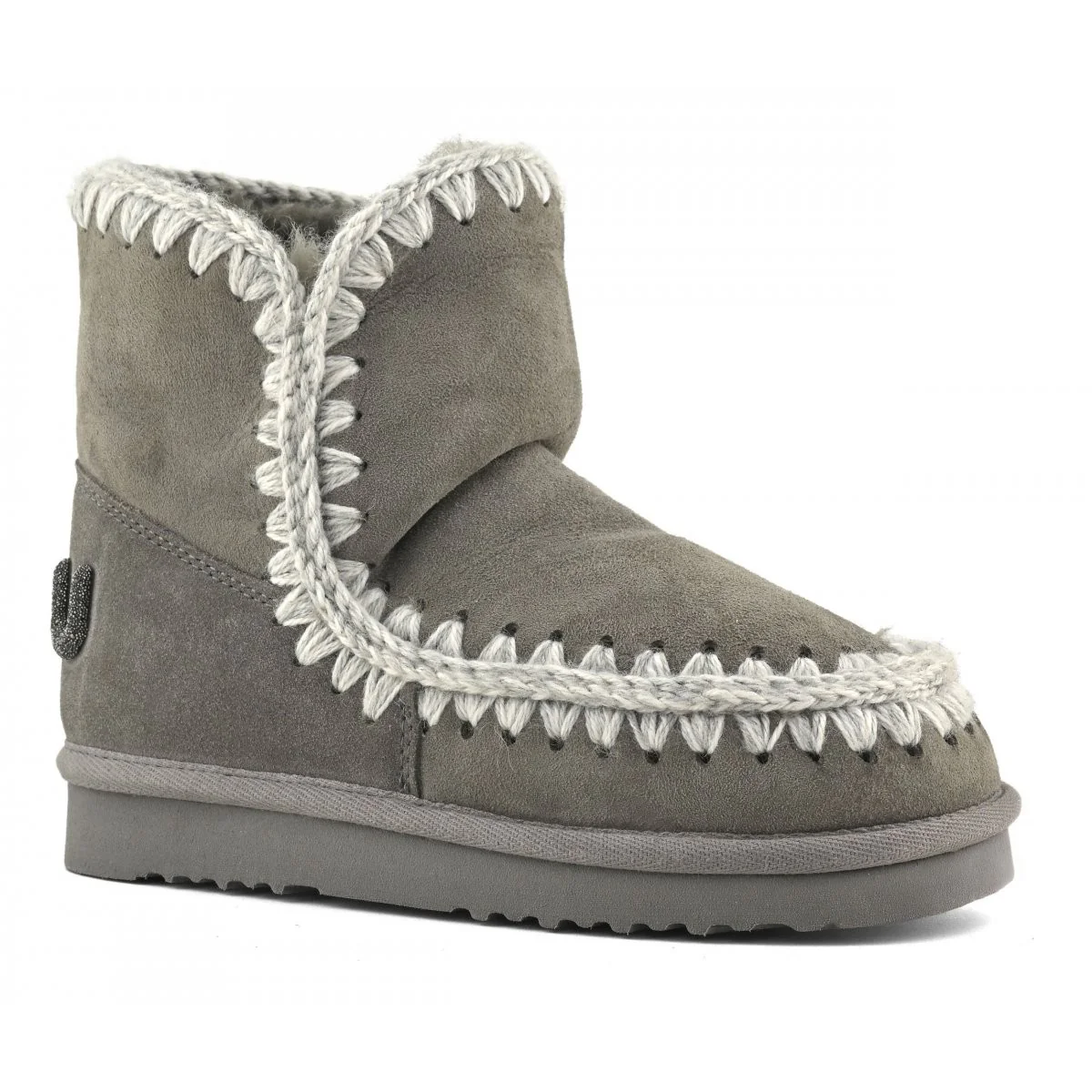 MOU Stivali e Stivaletti Donna ESKIMO 18 GLITTER LOGO MU.FW101050A NGRY New Grey - Image 3