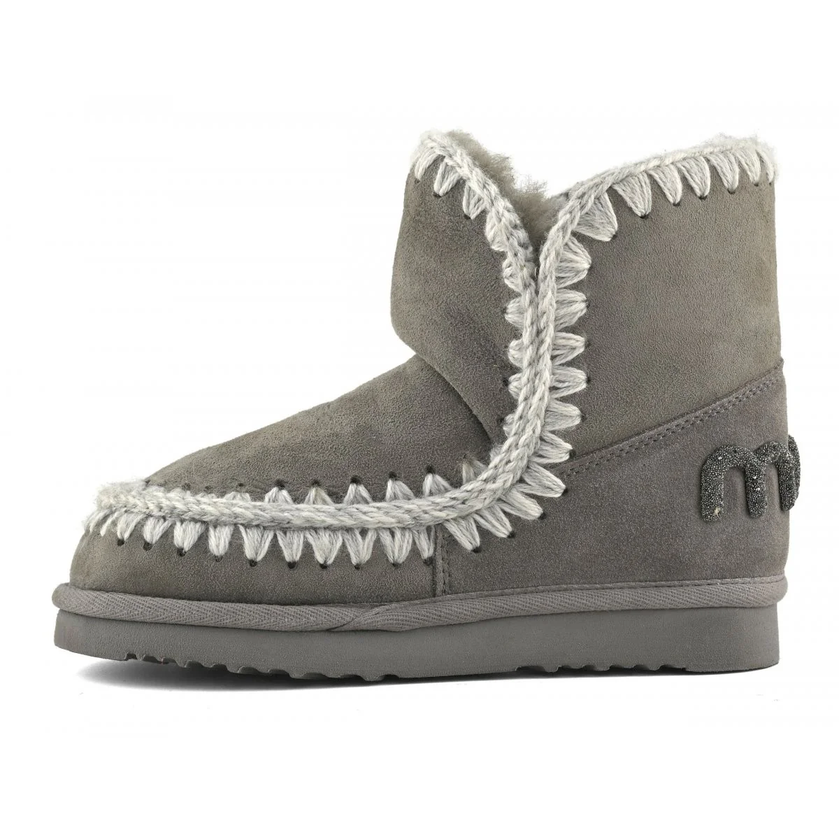 MOU Stivali e Stivaletti Donna ESKIMO 18 GLITTER LOGO MU.FW101050A NGRY New Grey - Image 6