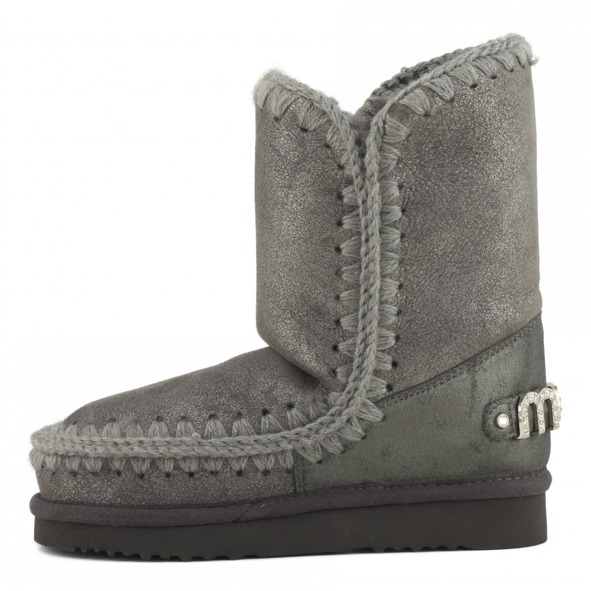 MOU Stivali e Stivaletti Donna Eskimo 24  rhinestones logo MU.FW101037B DUIRO Dust Iron - Image 5