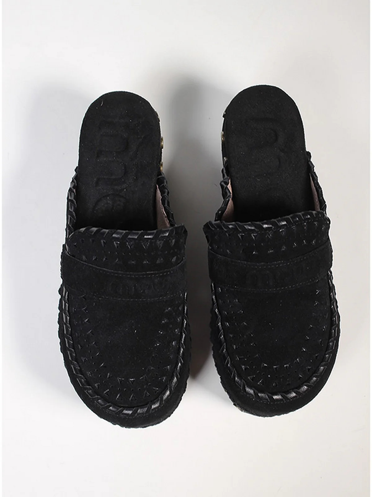 MOU Zeppa Donna Clog leather overstitching MU.SW611004A BKBK BLACK - Image 3