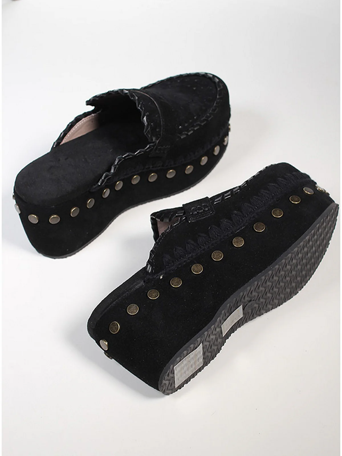 MOU Zeppa Donna Clog leather overstitching MU.SW611004A BKBK BLACK - Image 5