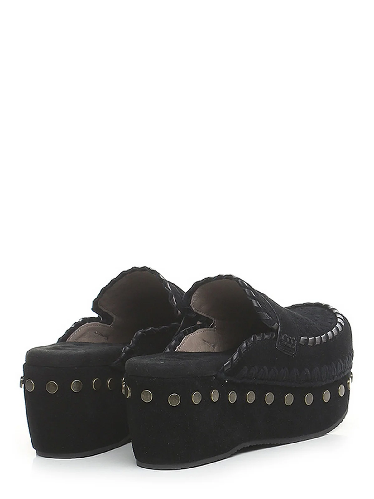 MOU Zeppa Donna Clog leather overstitching MU.SW611004A BKBK BLACK - Image 6