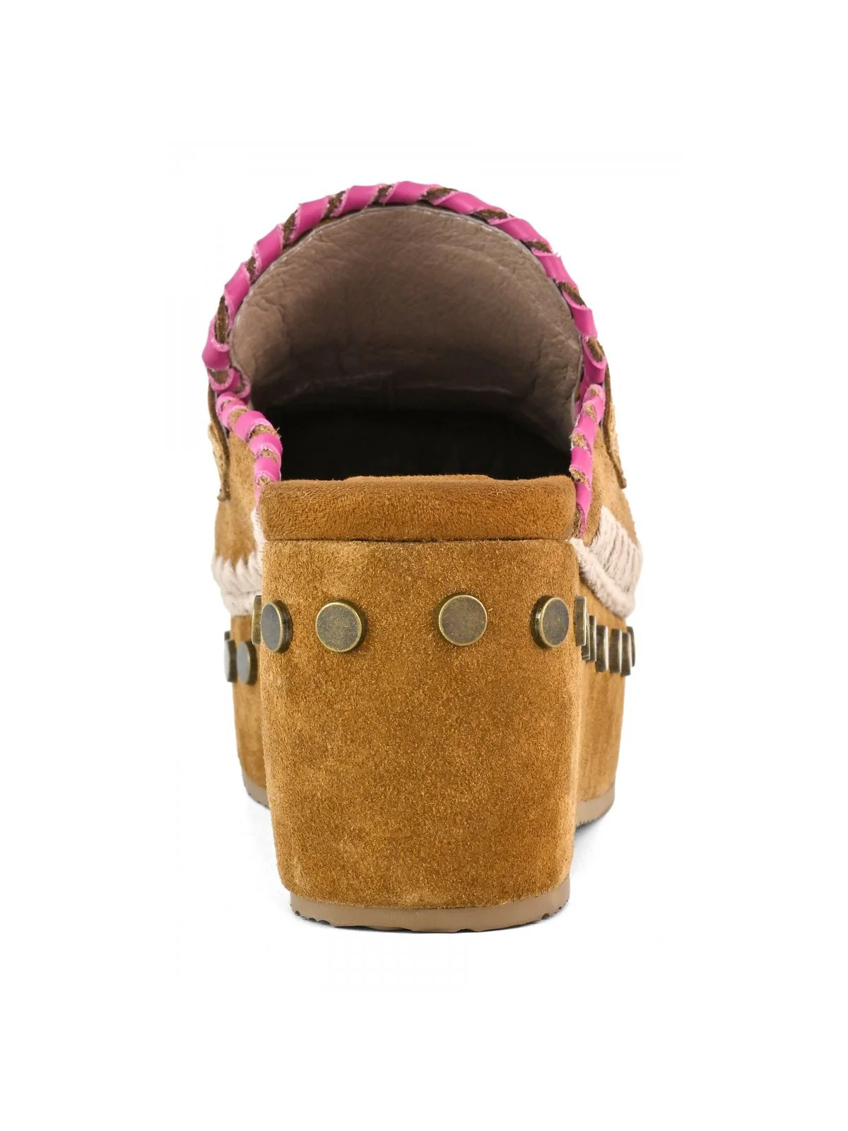 MOU Zeppa Donna Clog leather overstitching MU.SW611004A COG Marrone - Image 3