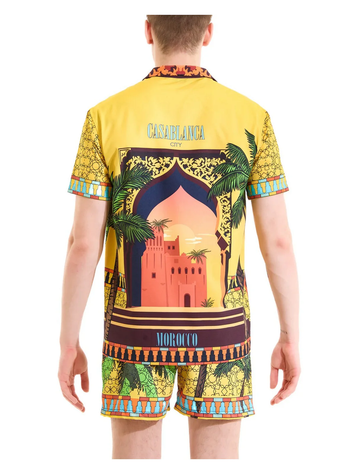 MOVE be different Camicia Uomo  CAMICIA BOWLING CASABLANCA GIALLO - Image 4