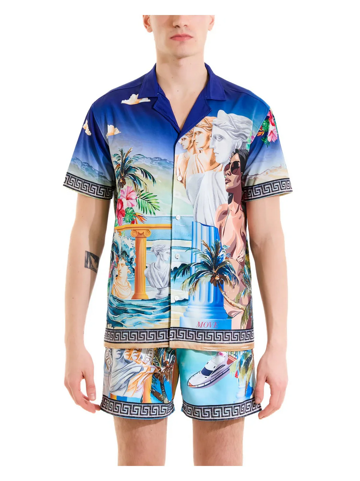 MOVE be different Camicia Uomo  CAMICIA BOWLING PRINT E Multicolore - Image 3