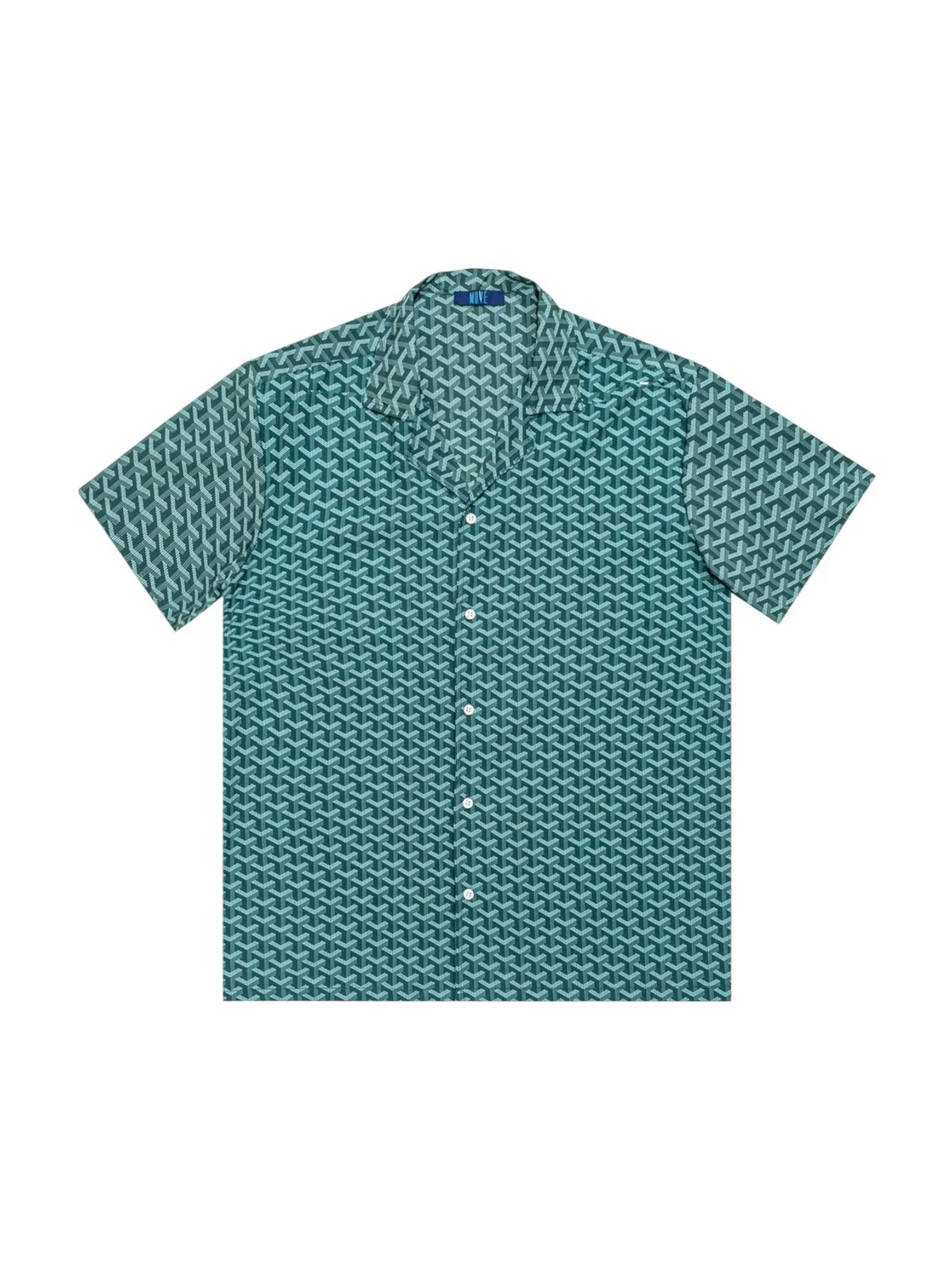 MOVE be different Camicia Uomo CAMICIA BOWLING PRINT G2 VERDE