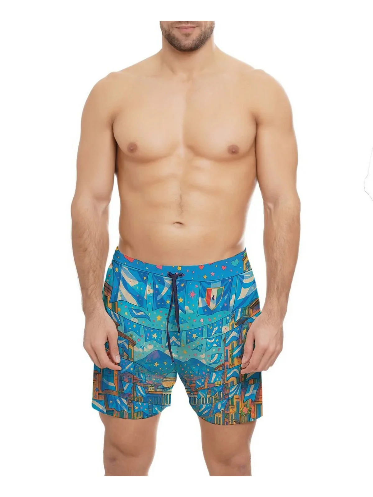 MOVE be different Costume da bagno Uomo  SVN NAPOLI 02 FLAGS BLU - Image 2