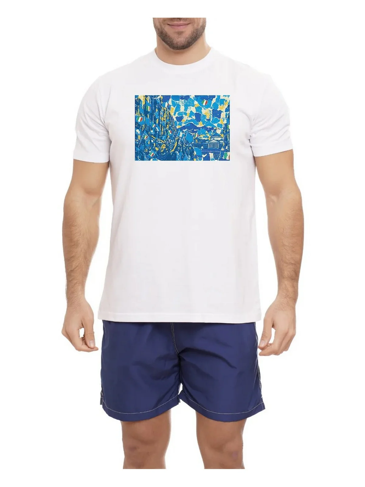 MOVE be different T-shirt Uomo  T-SHIRT NAPOLI 01 FIESTA BIANCO - Image 2