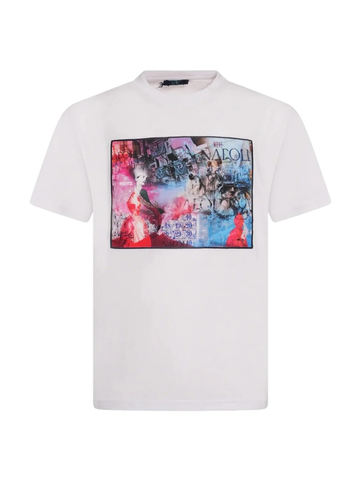 MOVE be different T-shirt Uomo T-SHIRT NAPOLI BIANCO