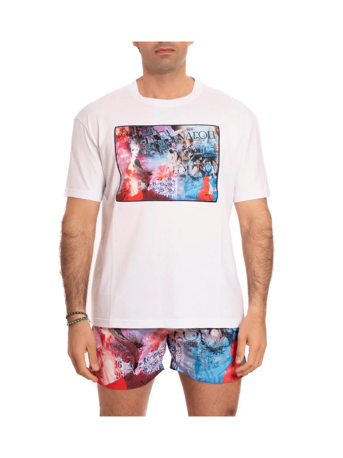 MOVE be different T-shirt Uomo T-SHIRT NAPOLI BIANCO - Image 2