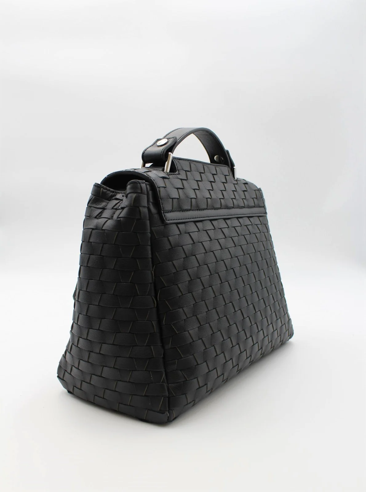 ORCIANI Borsa Donna NAPPA WOVEN B01999 NWO NER Nero - Image 3