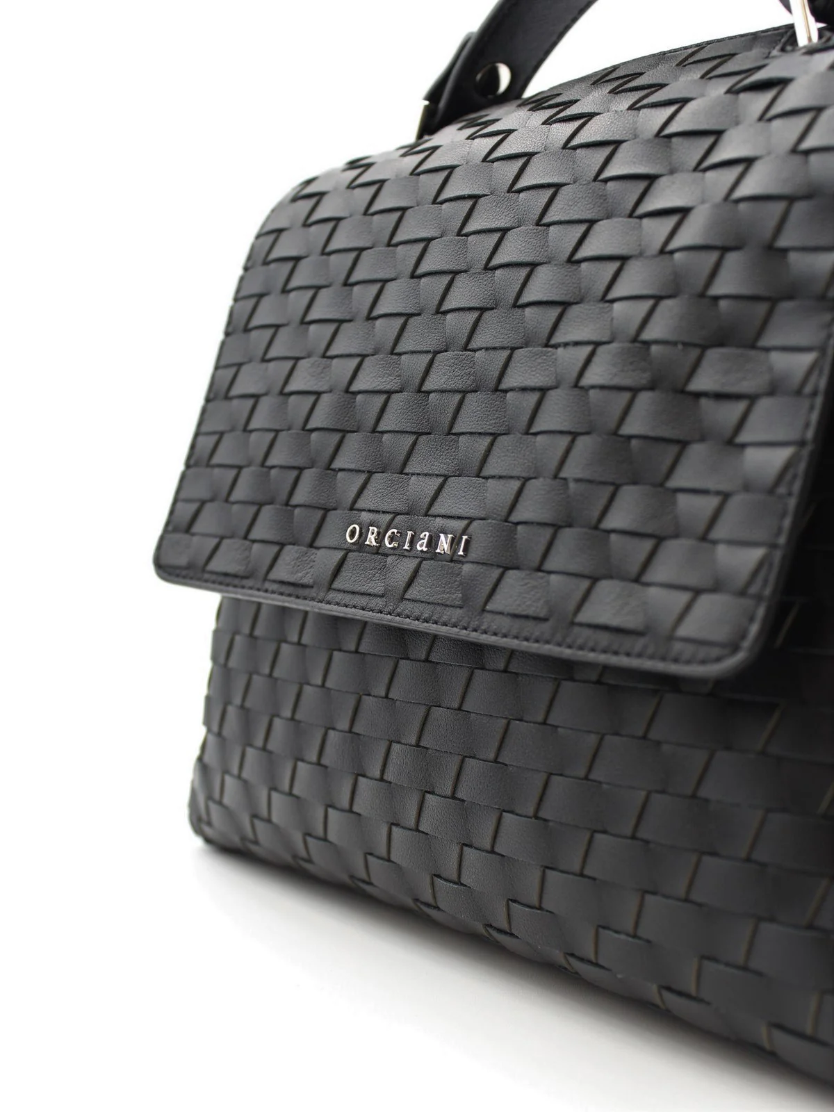 ORCIANI Borsa Donna NAPPA WOVEN B01999 NWO NER Nero - Image 5