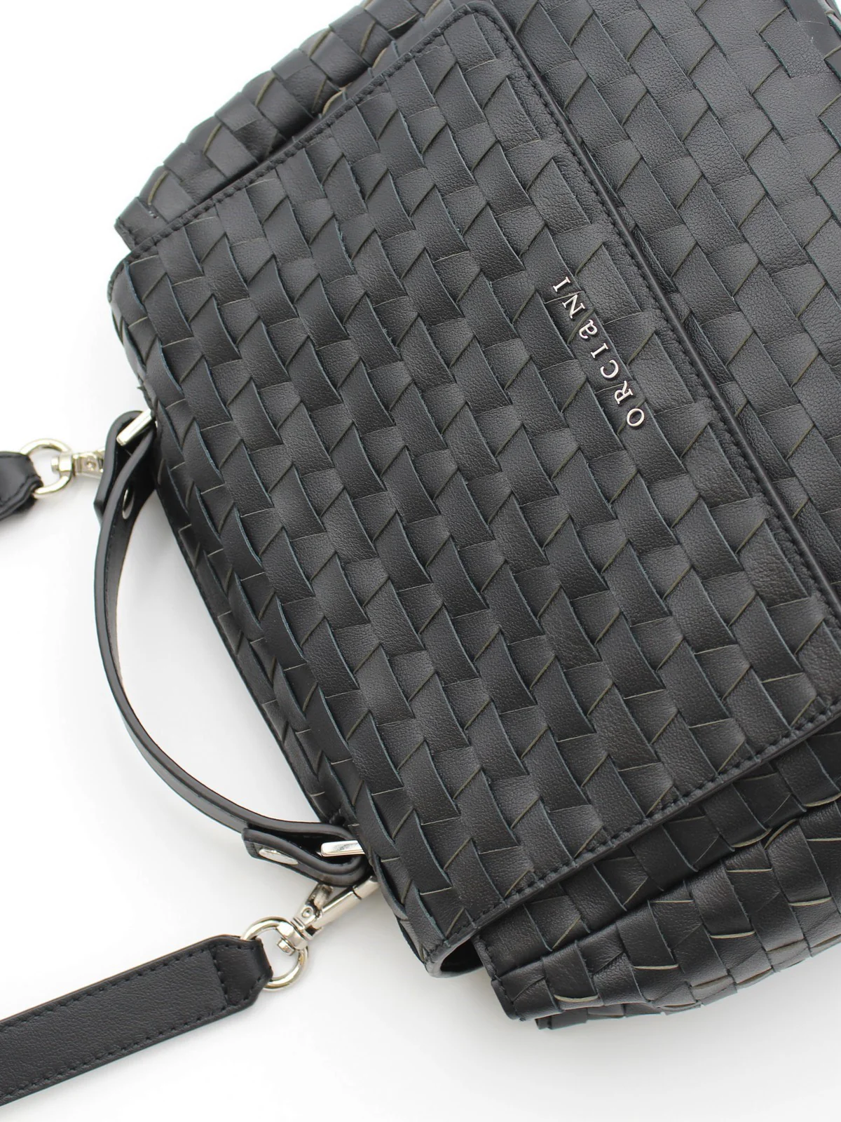 ORCIANI Borsa Donna NAPPA WOVEN B01999 NWO NER Nero - Image 7