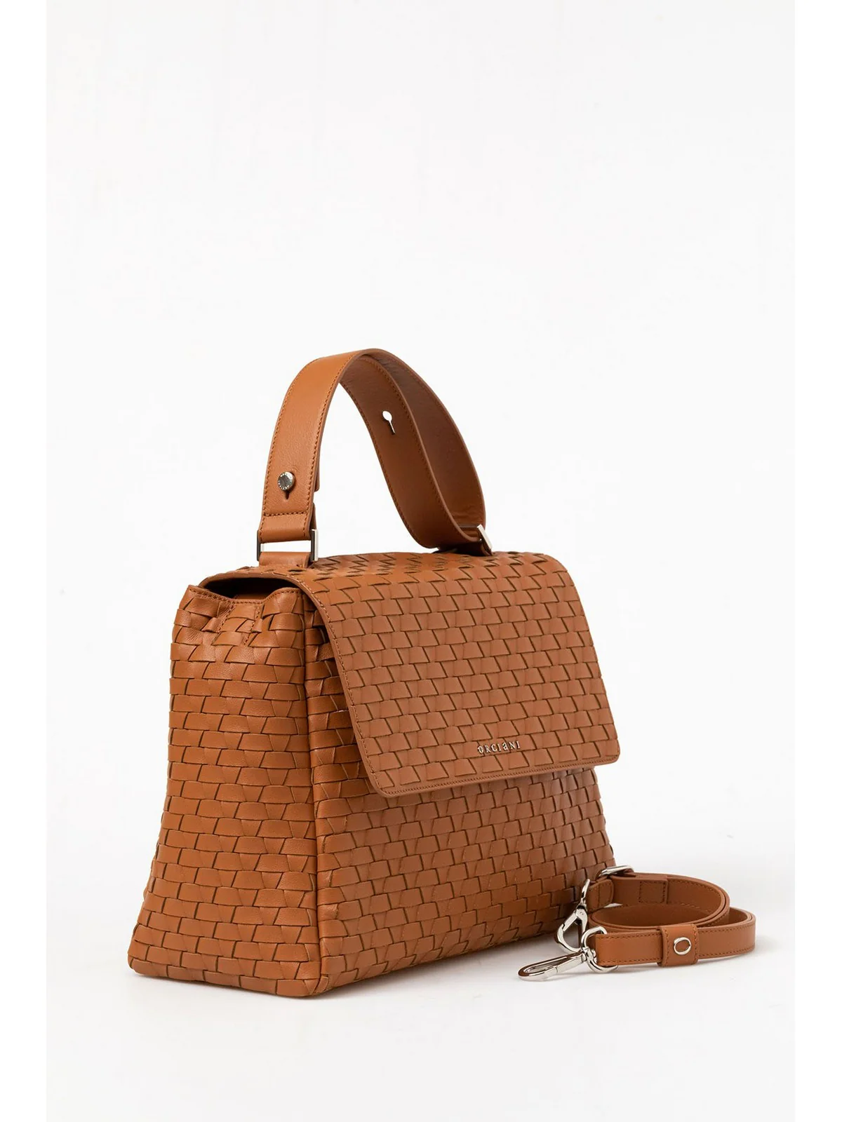 ORCIANI Borsa Donna NAPPA WOVEN BT2006 NWO AMB Marrone - Image 4