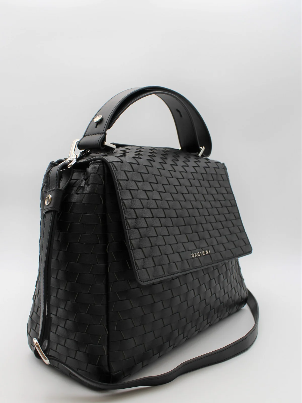 ORCIANI Borsa Donna NAPPA WOVEN BT2006 NWO NER Nero - Image 7