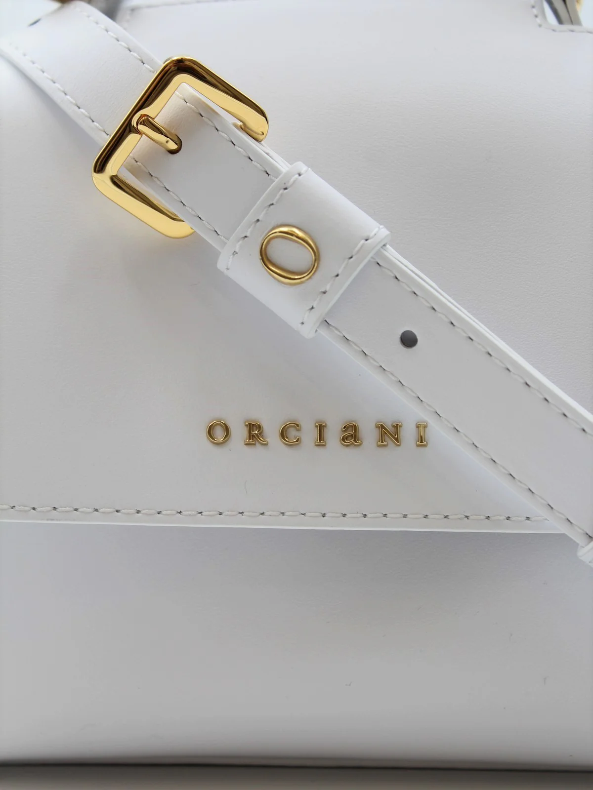 ORCIANI Borsa Donna VANITY ORO B02019 VAO BIA Bianco - Image 6