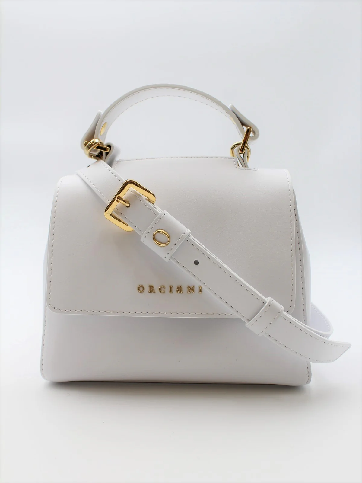 ORCIANI Borsa Donna VANITY ORO B02019 VAO BIA Bianco - Image 8