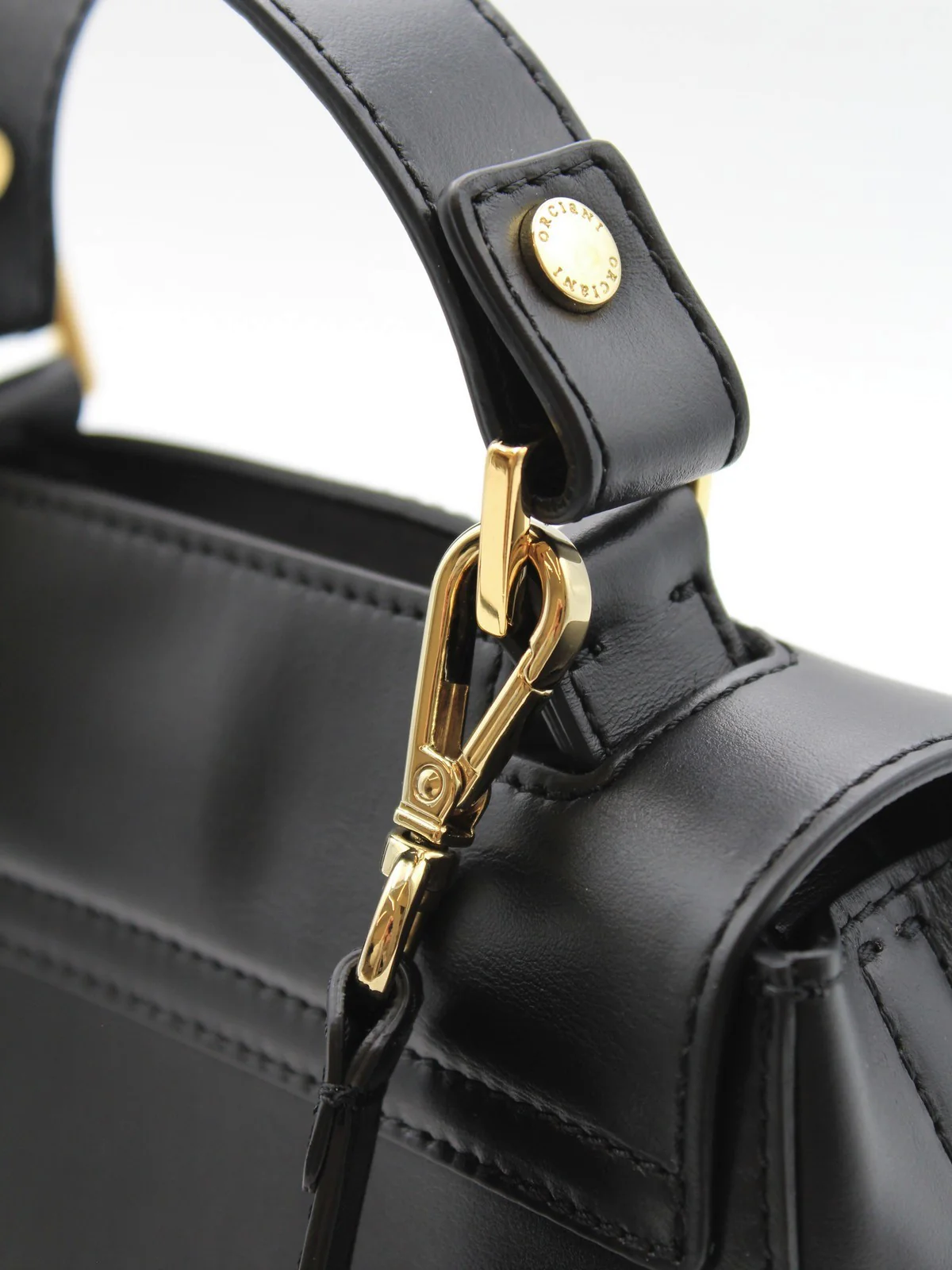 ORCIANI Borsa Donna VANITY ORO B02019 VAO NER Nero - Image 6